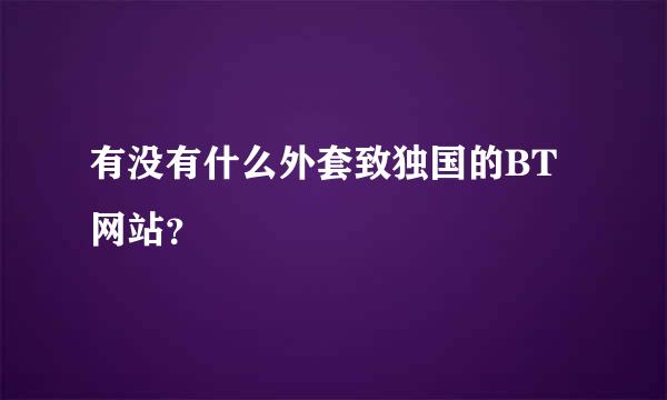 有没有什么外套致独国的BT网站？