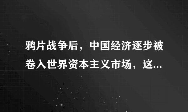 鸦片战争后，中国经济逐步被卷入世界资本主义市场，这对中国的影响不包括