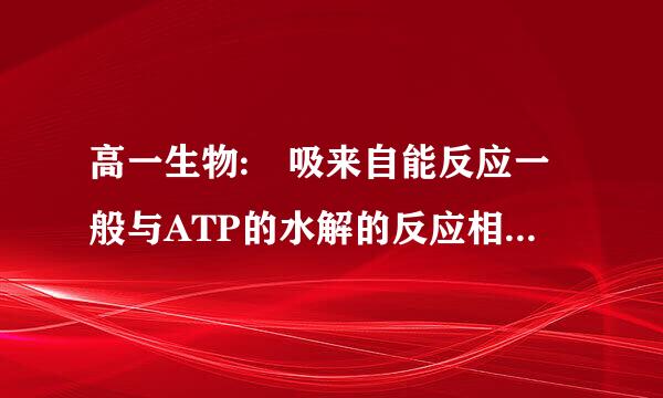 高一生物: 吸来自能反应一般与ATP的水解的反应相联系,由ATP水解提供能量!! 为什么??