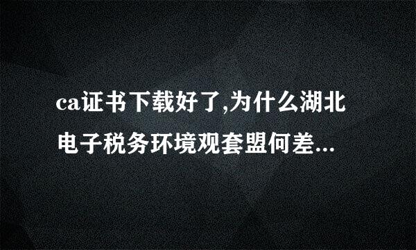 ca证书下载好了,为什么湖北电子税务环境观套盟何差害矿测不到