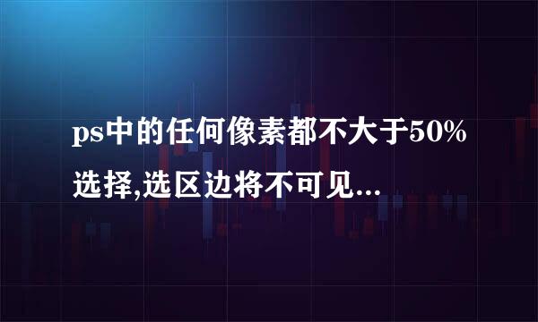 ps中的任何像素都不大于50%选择,选区边将不可见这样的警告怎样解除,,谢谢了！详细点！