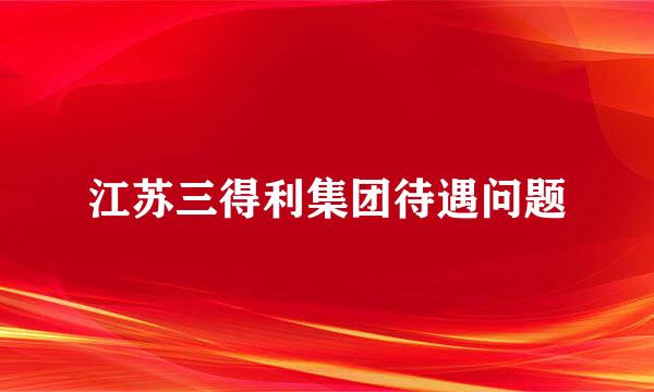 江苏三得利集团待遇问题