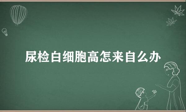 尿检白细胞高怎来自么办