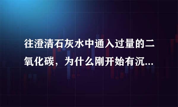 往澄清石灰水中通入过量的二氧化碳，为什么刚开始有沉淀，一会儿沉淀又消来自失了？