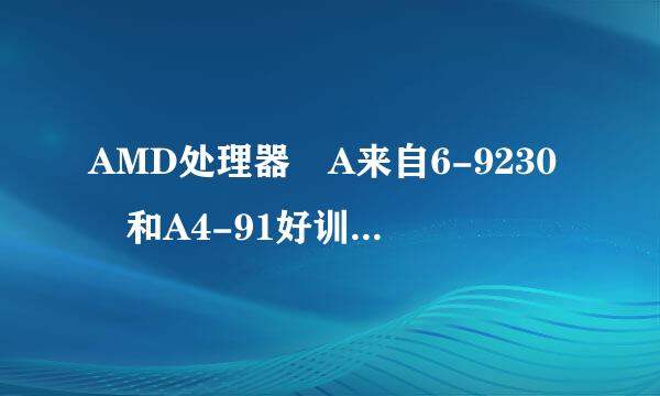 AMD处理器 A来自6-9230 和A4-91好训门突至断地草25哪个好？在线等