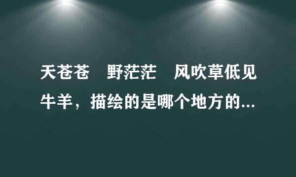 天苍苍 野茫茫 风吹草低见牛羊，描绘的是哪个地方的训基形景色？