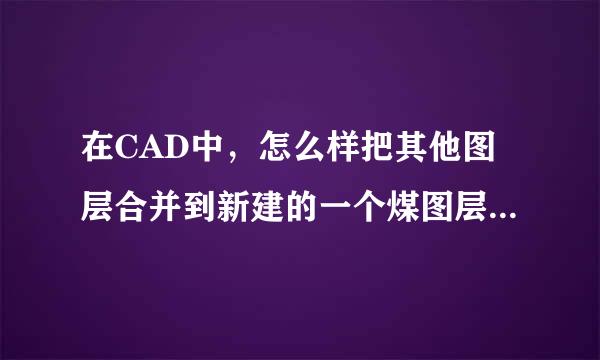 在CAD中，怎么样把其他图层合并到新建的一个煤图层中，能详细点吗？？求教了