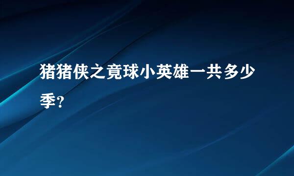 猪猪侠之竟球小英雄一共多少季？