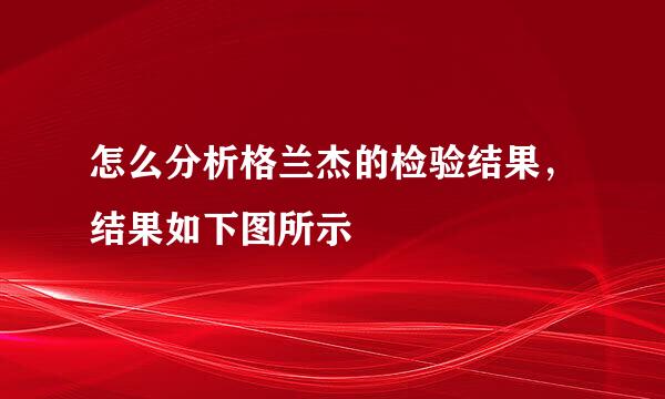 怎么分析格兰杰的检验结果，结果如下图所示