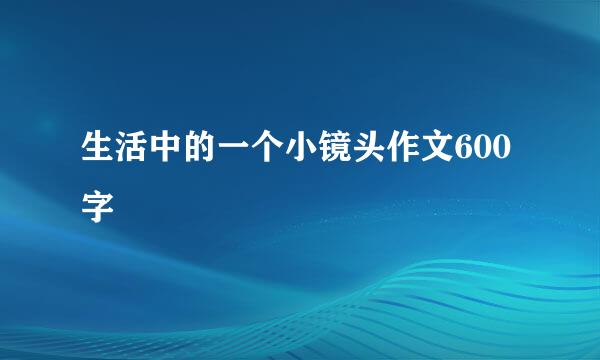 生活中的一个小镜头作文600字