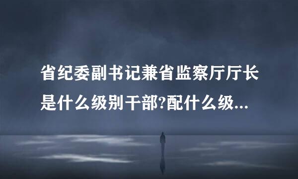 省纪委副书记兼省监察厅厅长是什么级别干部?配什么级别的轿车?