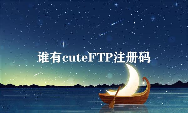 谁有cuteFTP注册码