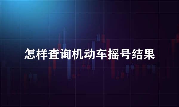 怎样查询机动车摇号结果