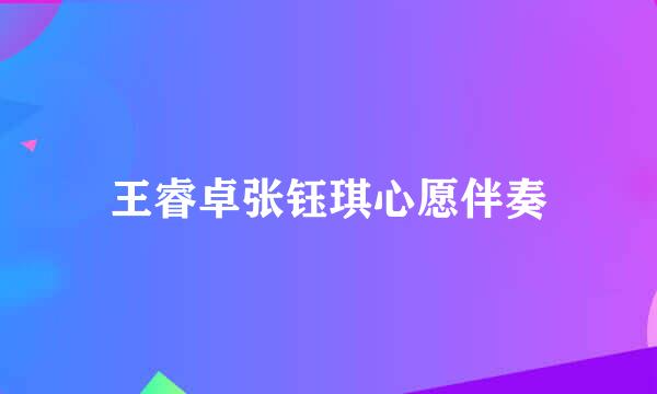 王睿卓张钰琪心愿伴奏