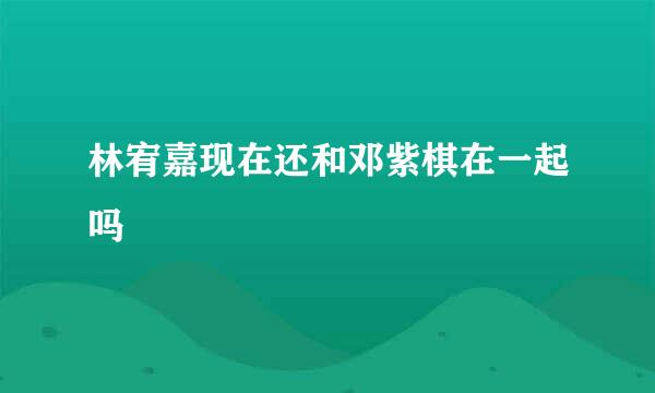 林宥嘉现在还和邓紫棋在一起吗