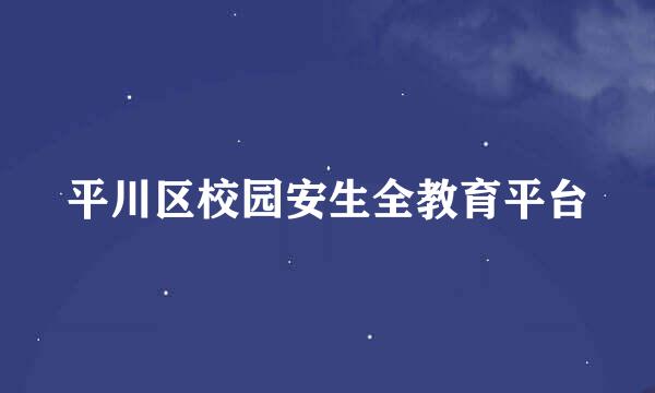 平川区校园安生全教育平台