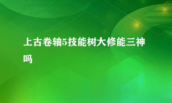 上古卷轴5技能树大修能三神吗