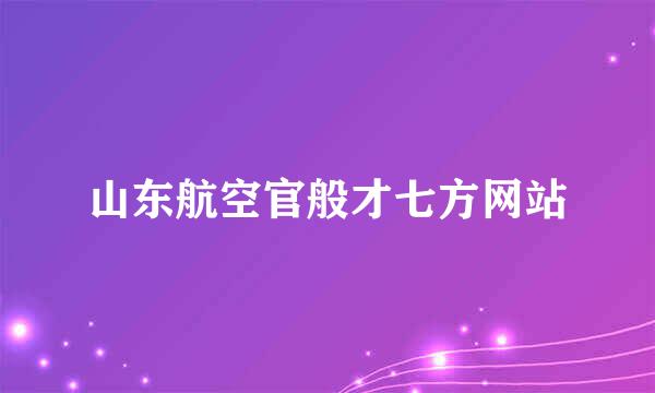 山东航空官般才七方网站