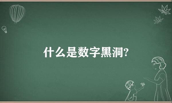 什么是数字黑洞?