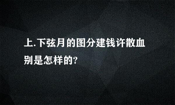 上.下弦月的图分建钱许散血别是怎样的?