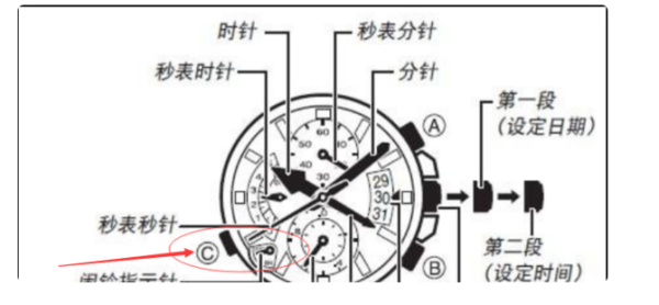 casio baby-g手表怎么调节时间的？