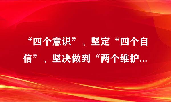 “四个意识”、坚定“四个自信”、坚决做到“两个维护”方面存在的问题