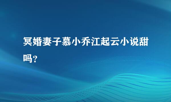 冥婚妻子慕小乔江起云小说甜吗？