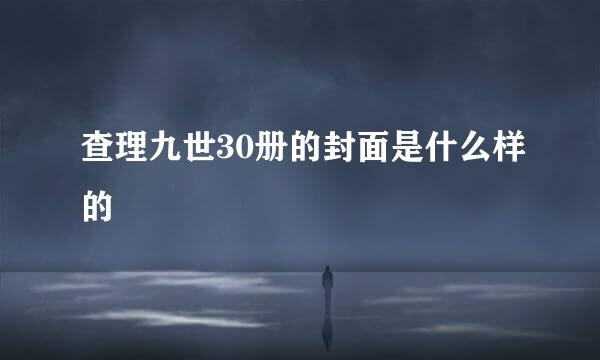 查理九世30册的封面是什么样的