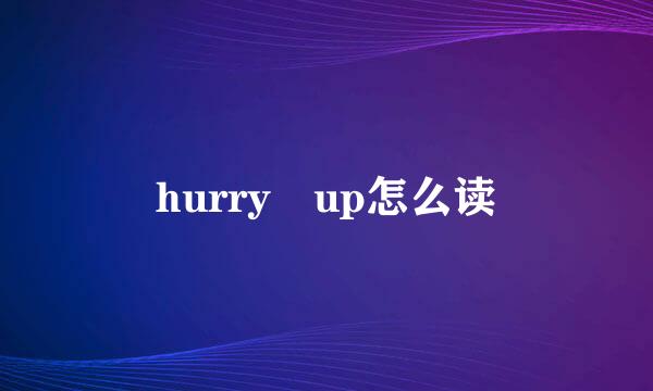 hurry up怎么读