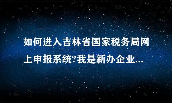 如何进入吉林省国家税务局网上申报系统?我是新办企业，想知道整来自个的操作流程