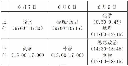 高考时间来自2021