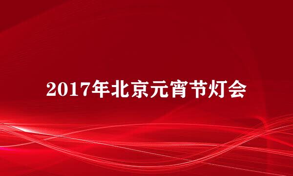 2017年北京元宵节灯会