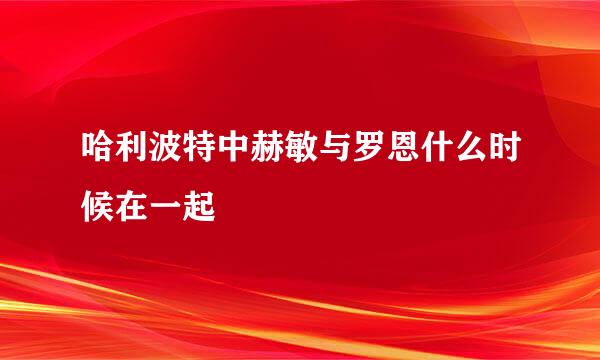 哈利波特中赫敏与罗恩什么时候在一起