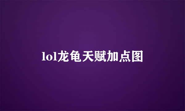 lol龙龟天赋加点图