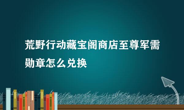 荒野行动藏宝阁商店至尊军需勋章怎么兑换