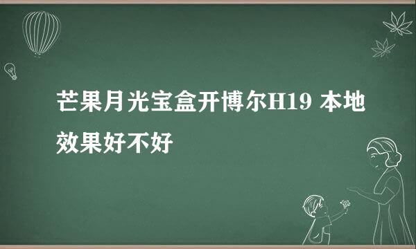 芒果月光宝盒开博尔H19 本地效果好不好