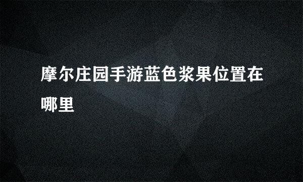 摩尔庄园手游蓝色浆果位置在哪里