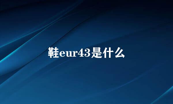 鞋eur43是什么