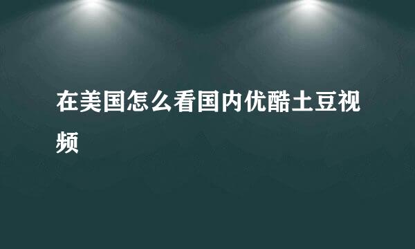 在美国怎么看国内优酷土豆视频