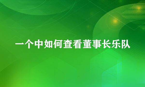 一个中如何查看董事长乐队