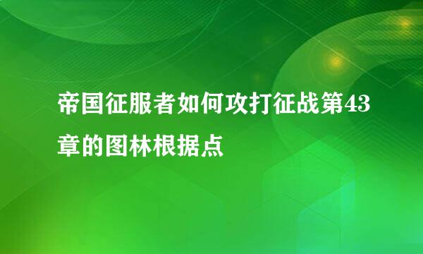 帝国征服者如何攻打征战第43章的图林根据点