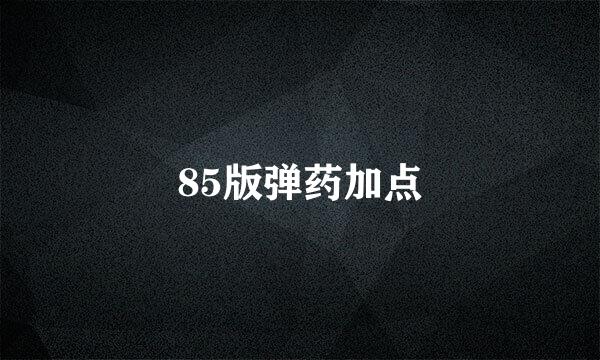 85版弹药加点