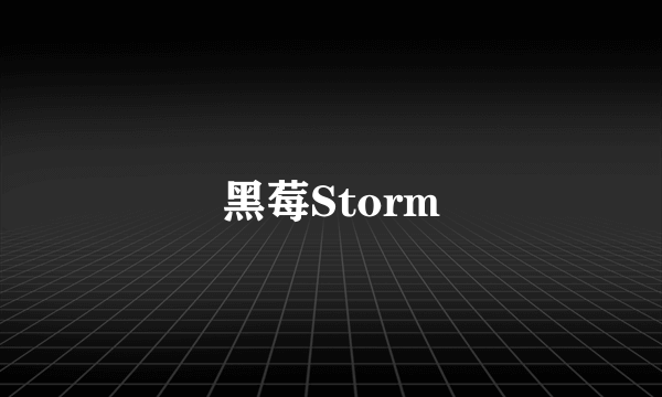 黑莓Storm