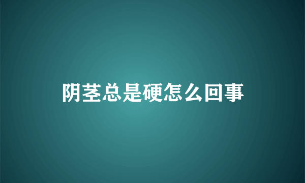 阴茎总是硬怎么回事