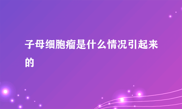 子母细胞瘤是什么情况引起来的