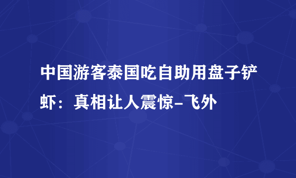 中国游客泰国吃自助用盘子铲虾：真相让人震惊-飞外