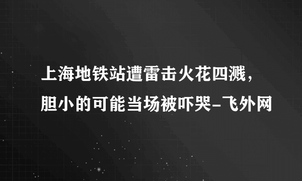 上海地铁站遭雷击火花四溅，胆小的可能当场被吓哭-飞外网