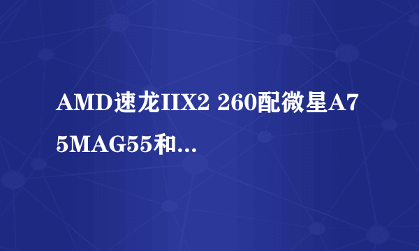 AMD速龙IIX2 260配微星A75MAG55和870AG46这两个主板那个好？