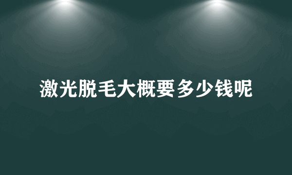 激光脱毛大概要多少钱呢