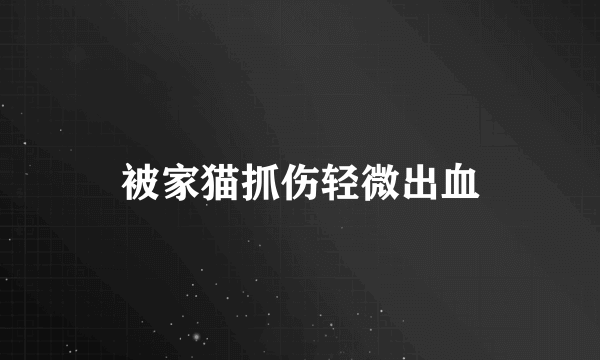 被家猫抓伤轻微出血